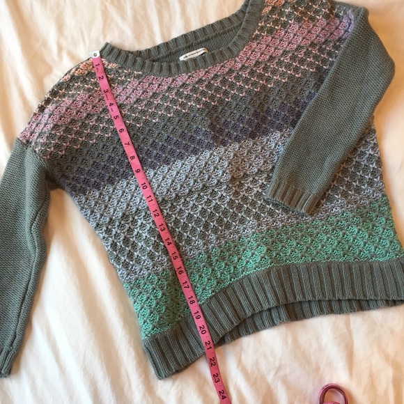 American Eagle Pastel Striped Sweater - Picture 4 of 8